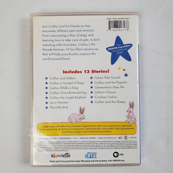 Caillou’s Pet Parade DVD (PBS Kids) - Picture 3 of 3